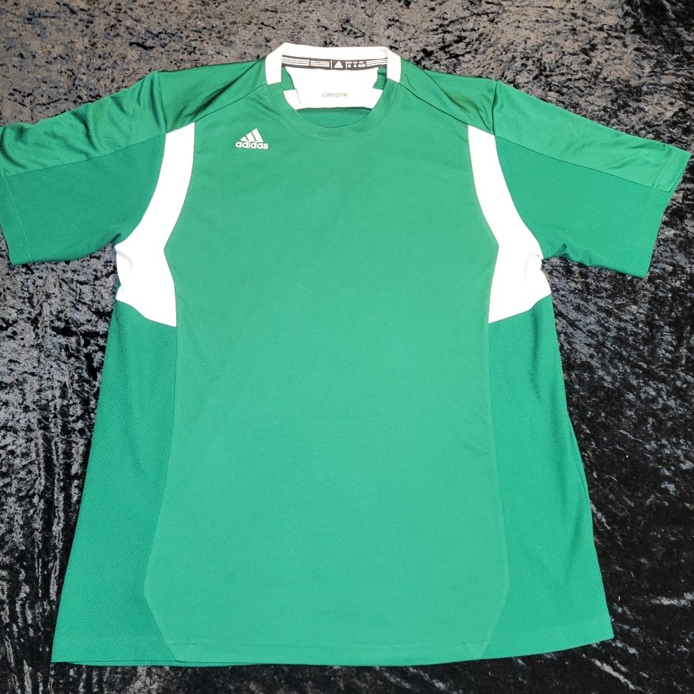 Green Adidas Climalite Shirt. Extra Large. Embroidered Logo